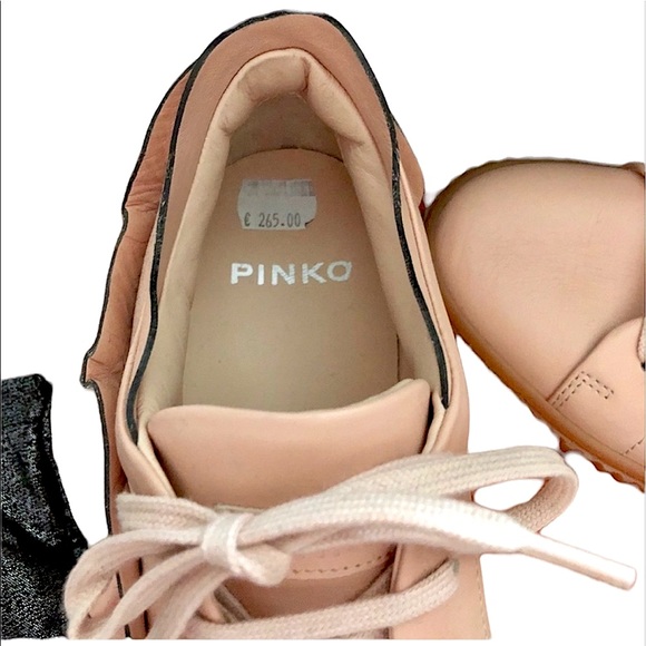 SOLD PINKO Italian Leather Calfskin Shoes plus two bag covers NEW - Picture 7 of 10